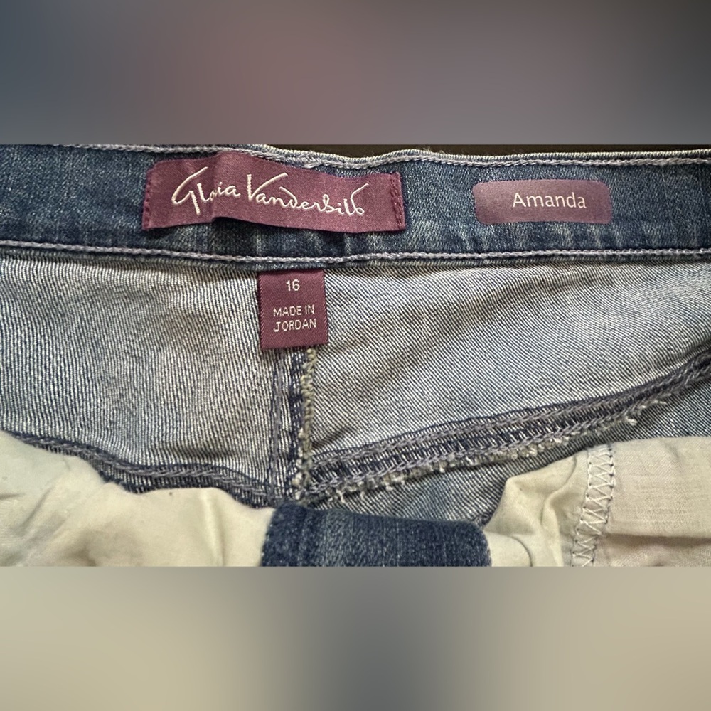 NWT Gloria Vanderbilt Amanda Heritage Fit Jeans 16 Average - Picture 9 of 9